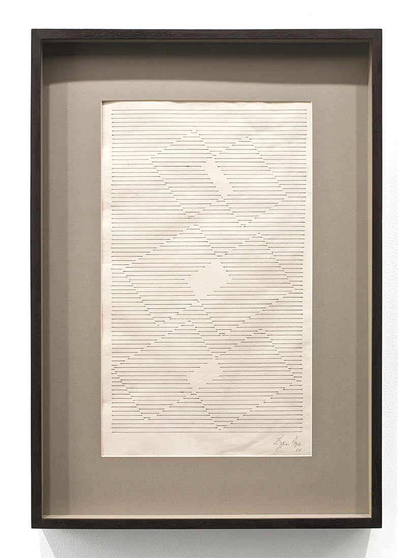 Sem título | 1957 | Nanquim sobre papel japonês | 42,6 x 25,5 cm (com moldura 59 x 41,5 cm) (emoldurado)