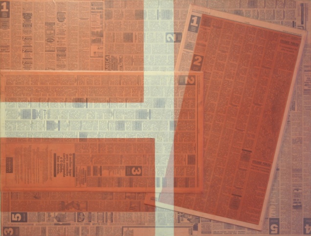 Sem ttulo | 2001 | acrlica sobre jormal e madeira | 63 x 83 cm