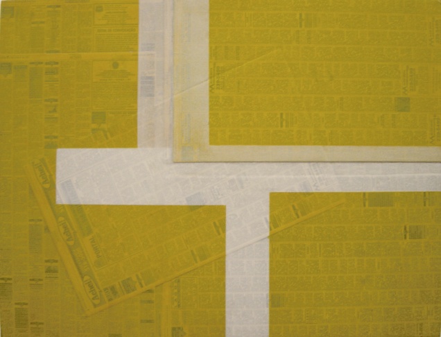 Sem ttulo | 2001 | Acrlica sobre jormal e madeira | 63 x 83 cm