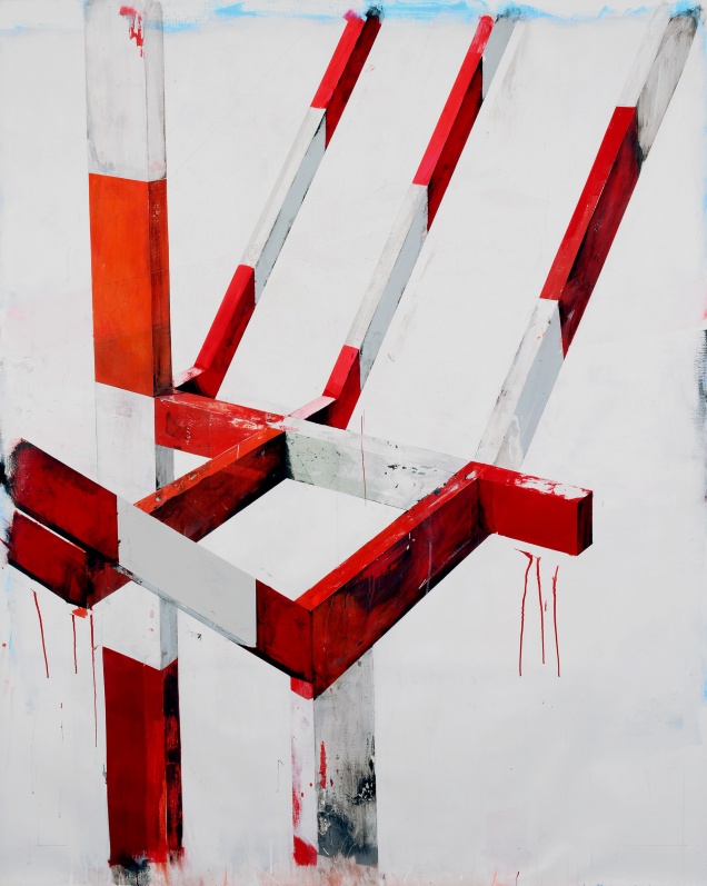 Protected emptiness again | 2009 | Acrlica sobre linho | 150 x 68 x 13 cm