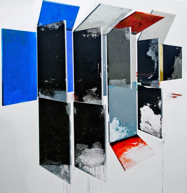 Paredes ocas com preto | 2015 | Acrlica sobre tela | 180 x 180 cm