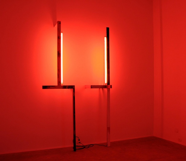 Twins  | 2010 | Acrlica, neon, fios e alumnio | 300 x 160 x 70 cm