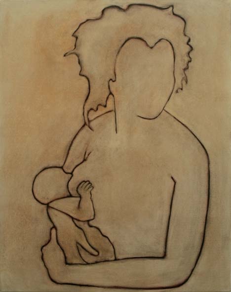 M�e (2008 | �leo sobre tela | 100 x 180 cm) 